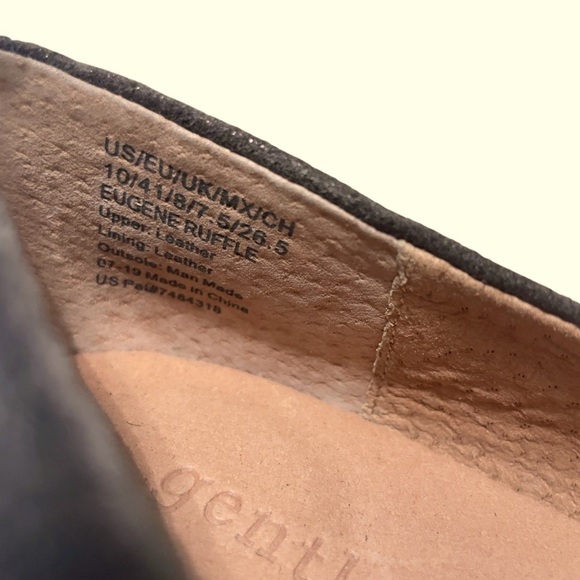 Gentle Souls By Kenneth Cole Signature Leather Eugene Ruffle Flat Loafers Sz. 10 - Picture 10 of 11